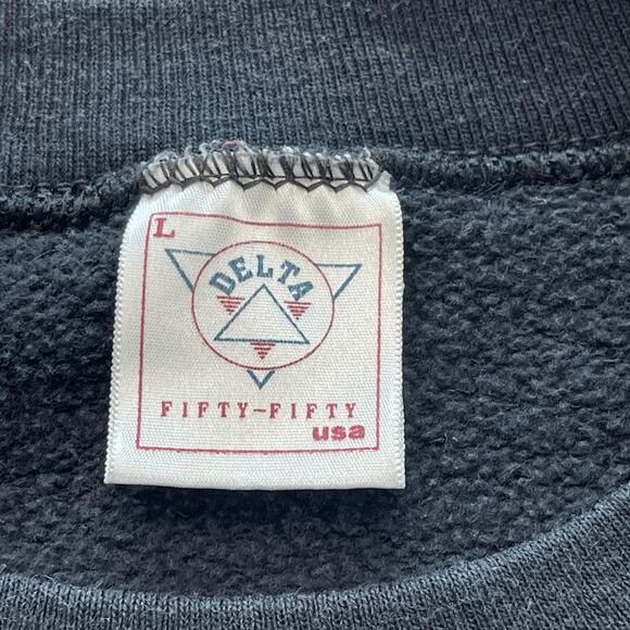 Vintage Deathtrap Sweatshirt Mens Large Black Crewneck Made USA Ira Levin 90s - Picture 6 of 10